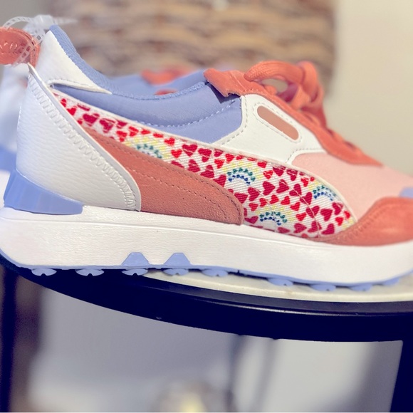 NEW Puma Rider FV Rainbow Sunset Girls with Hearts ❤️❤️ - Picture 6 of 6